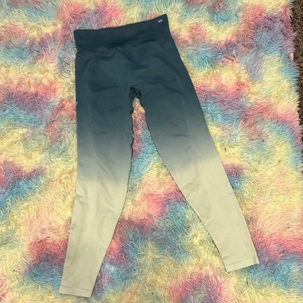 Pink Victoria Secret leggings (blue), size XS, excellent condition, $25